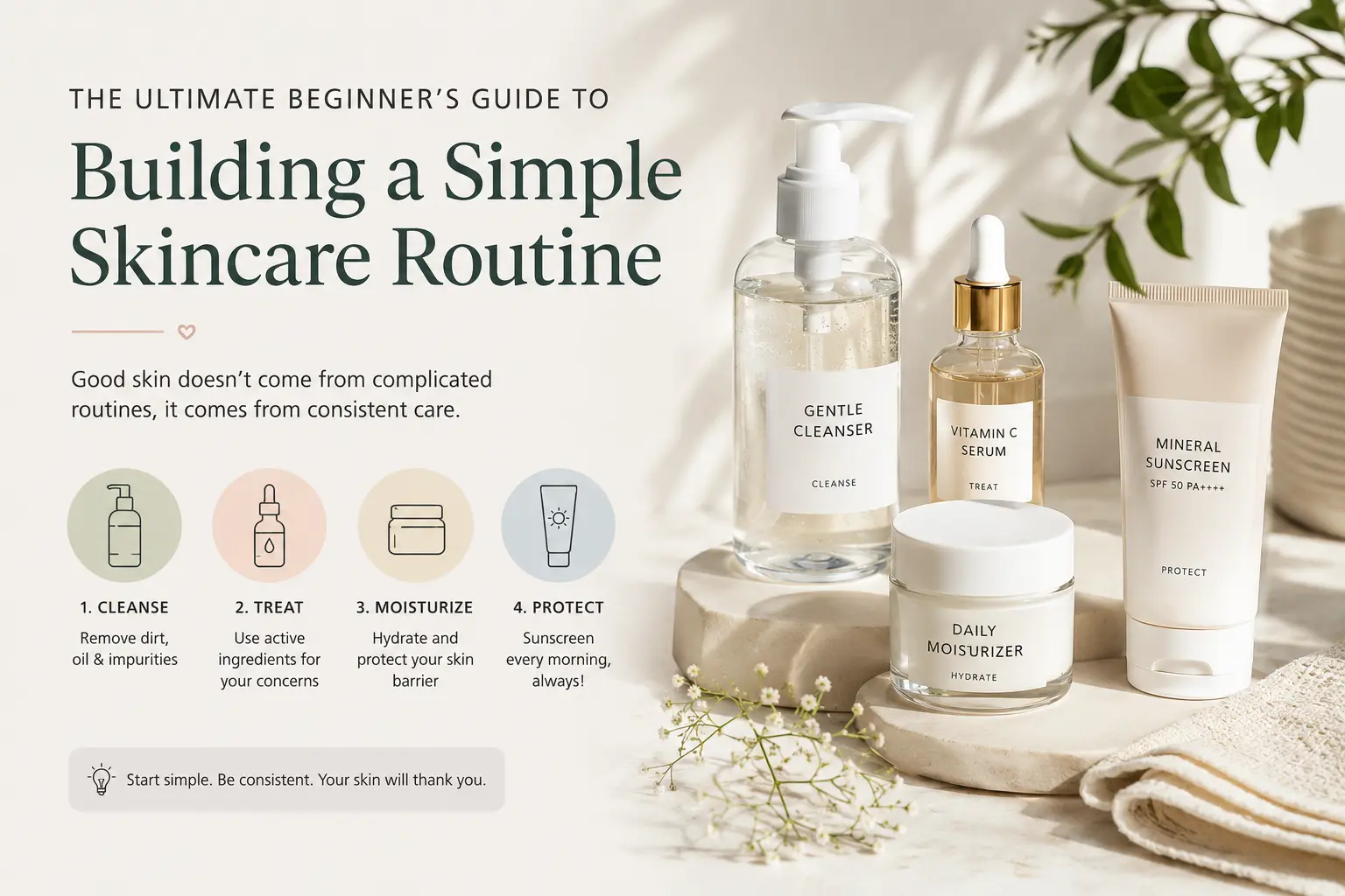 The Ultimate Beginner’s Guide to Building a Simple Skincare Routine