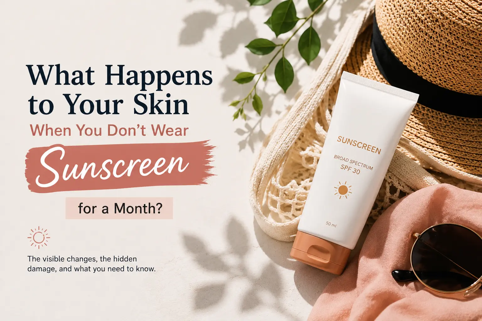 What Happens to Your Skin When You Don’t Wear Sunscreen for a Month?